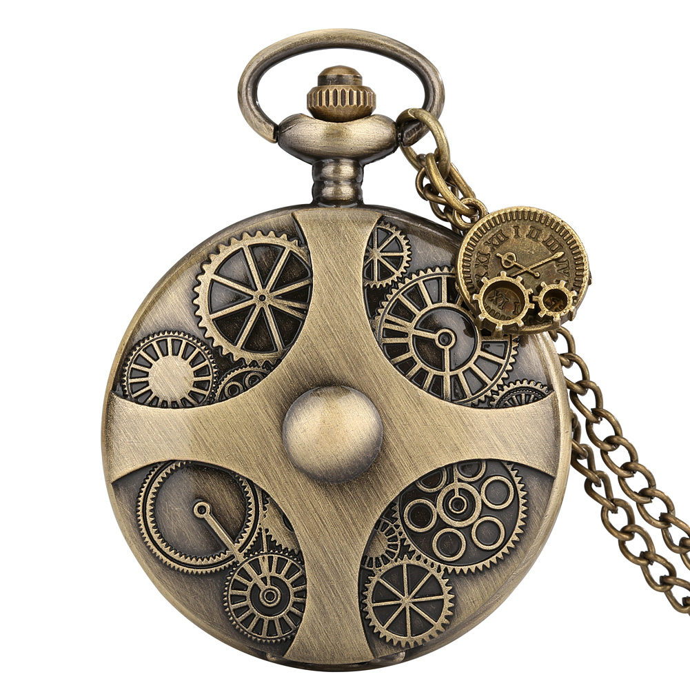 Kreuz-Förmigen Getriebe Steampunk Antike Bronze Qu... – Grandado