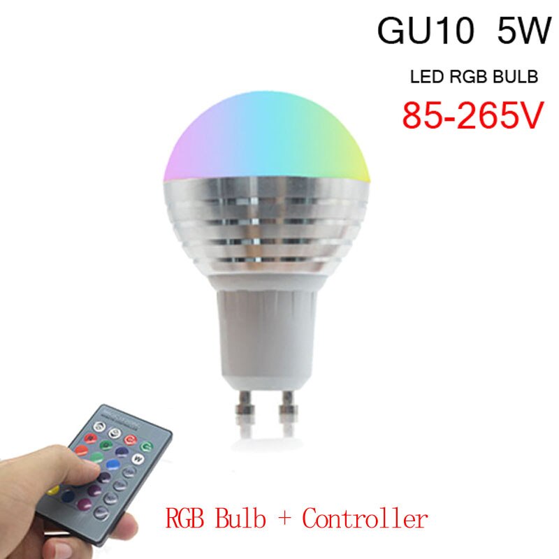 E14 E27 GU10 RGB Led Lamp Met Afstandsbediening Bombillas LED Lamp Smart Lamp AC 85 V-265 V Ampul LED Lamp 5W