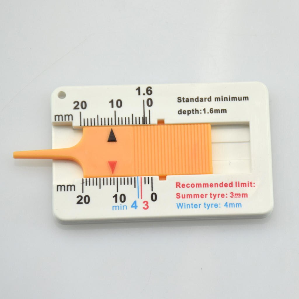 Tyre Tread Depth Gauge Car Motorcycle Trailer Wheel Standard Measure Tool
