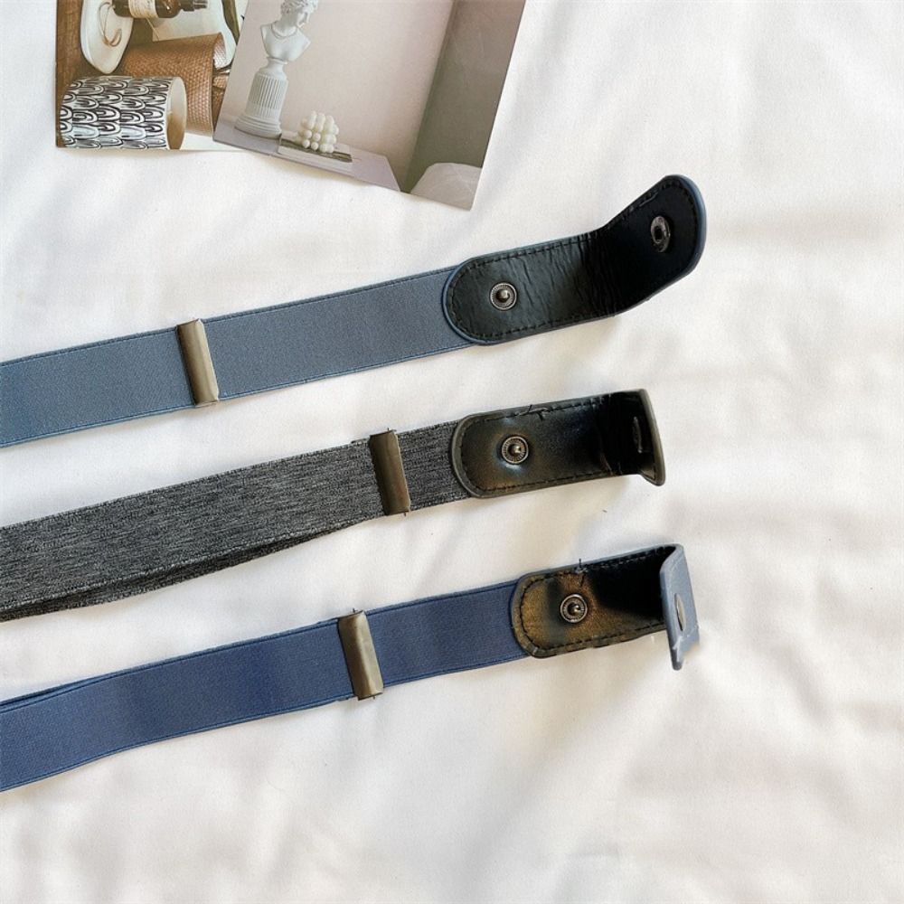 Bez klamry Niewidoczny pasek bez klamry Elastyczny pasek Bezśladowy pasek bez klamry podstęp Czarny elastyczny damski