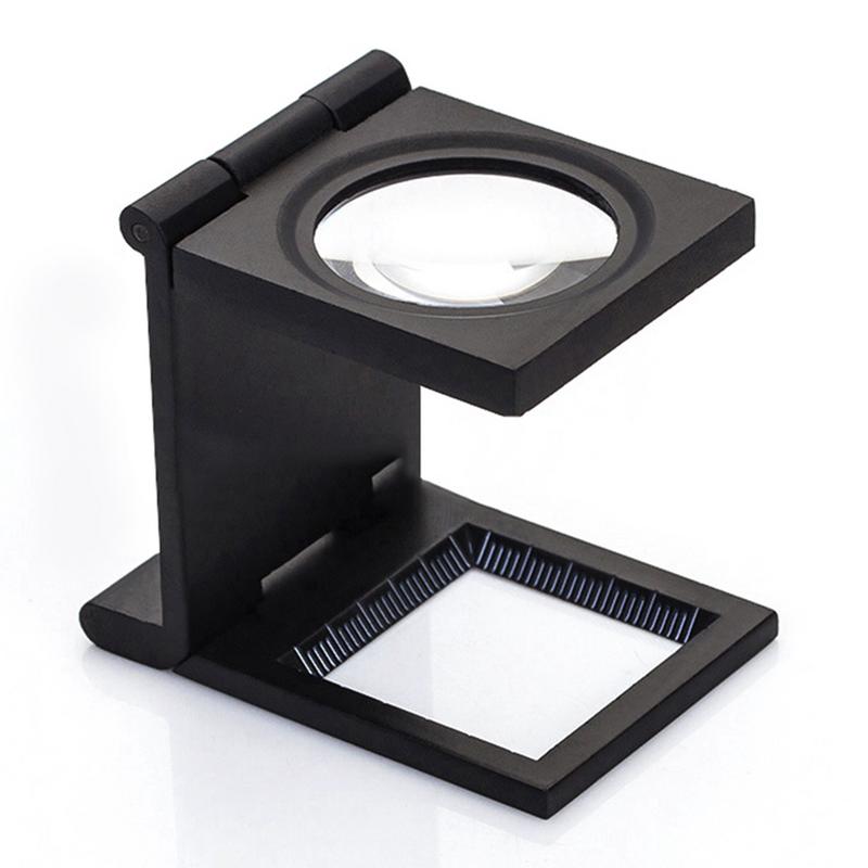 1 Piece 28MM 10X Folding Linen Tester Mini Pocket Metal Magnifiers Cloth Thread Counter Magnifier Magnifying Glass 9005D