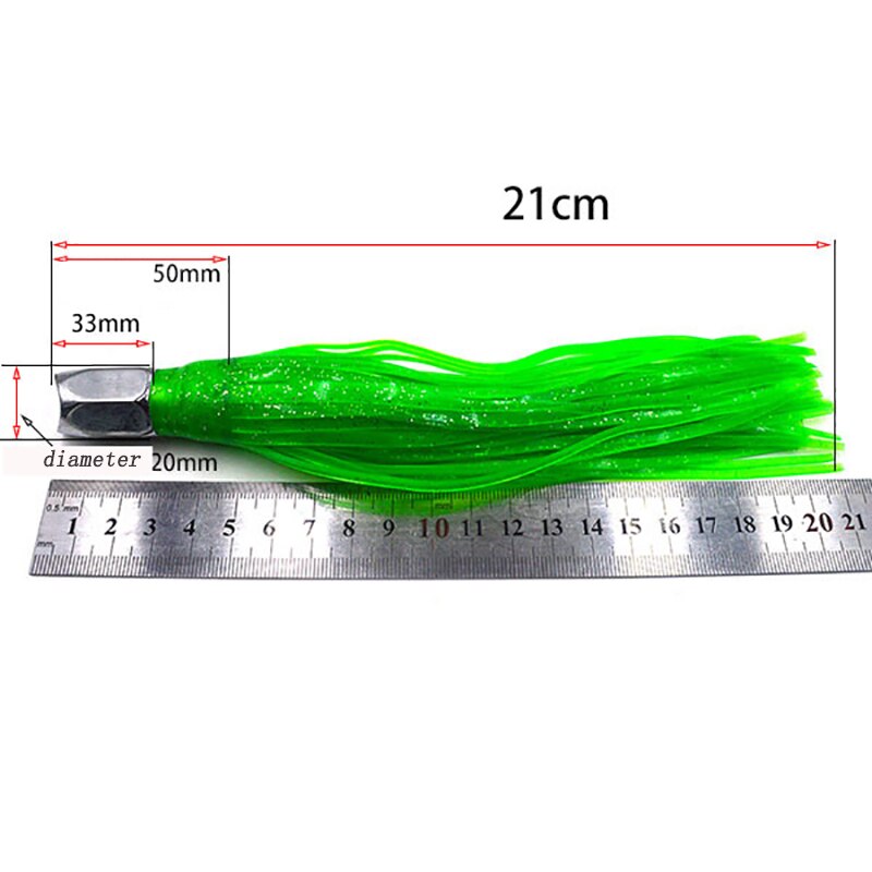 AS 1PC 21cm90g Trolling Bait Copper Head Seawater Lure Octopus Squid Skirt Angler Drag Fishing Marlin Tuna Boat Pesca Leurre