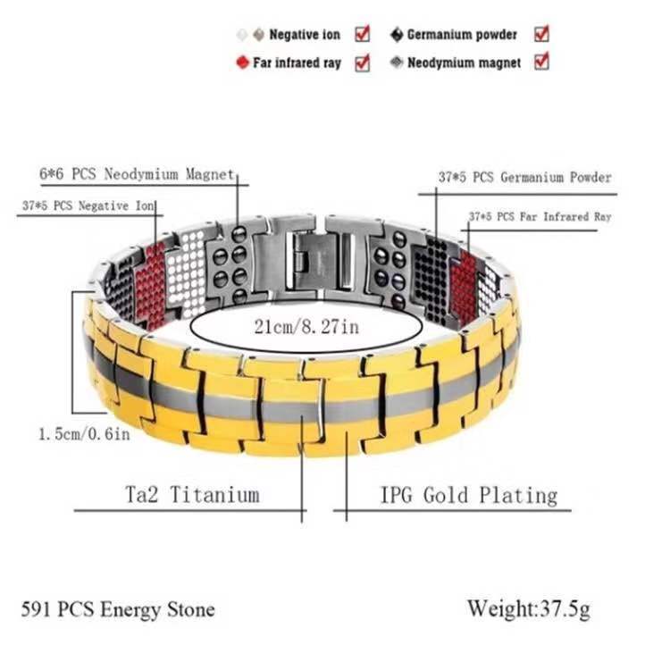 Bracelet magnétique 4 en 1 pour femmes et hommes, bijoux de , aide au sommeil, thérapie magnétique,