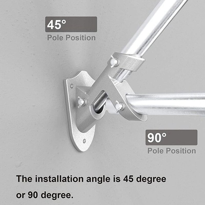 Flag Pole Holder Dual Position Flag Pole Mounting Bracket for House Steel Aluminum Flag Pole Mount Bracket