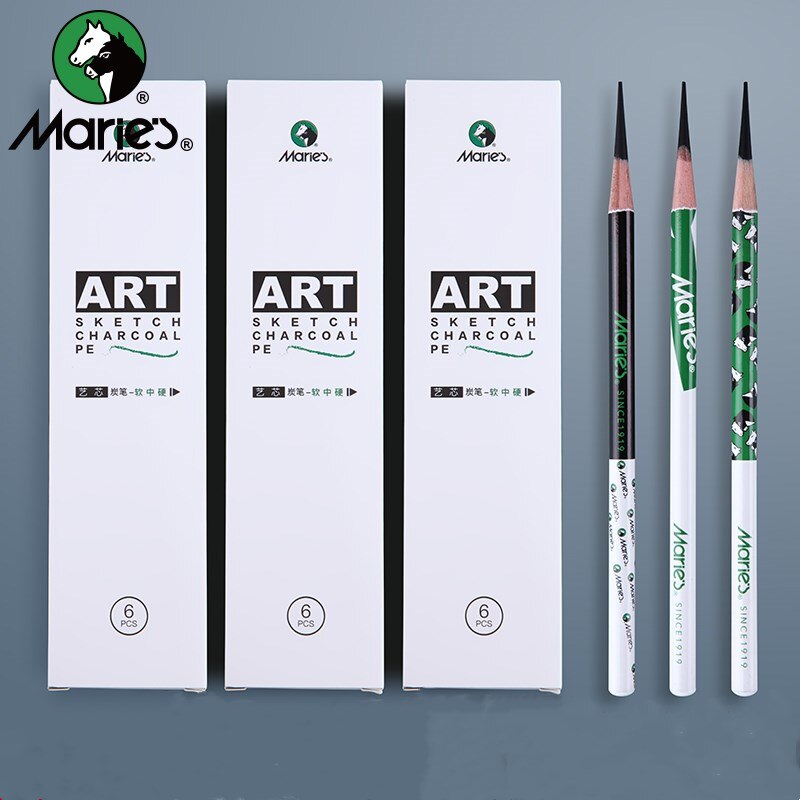 Marley Charcoal Sketch Painting Charcoal Art Student Sketch Soft Medium Hard Set Art Supplies sketching pencils