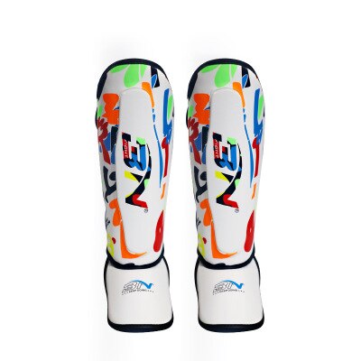 Bn brand kids graffiti serie boxningshjälm kickboxningshandskar barn huvudskydd taekwondo pojkar tjejer träningsutrustning: Vita barn leggings
