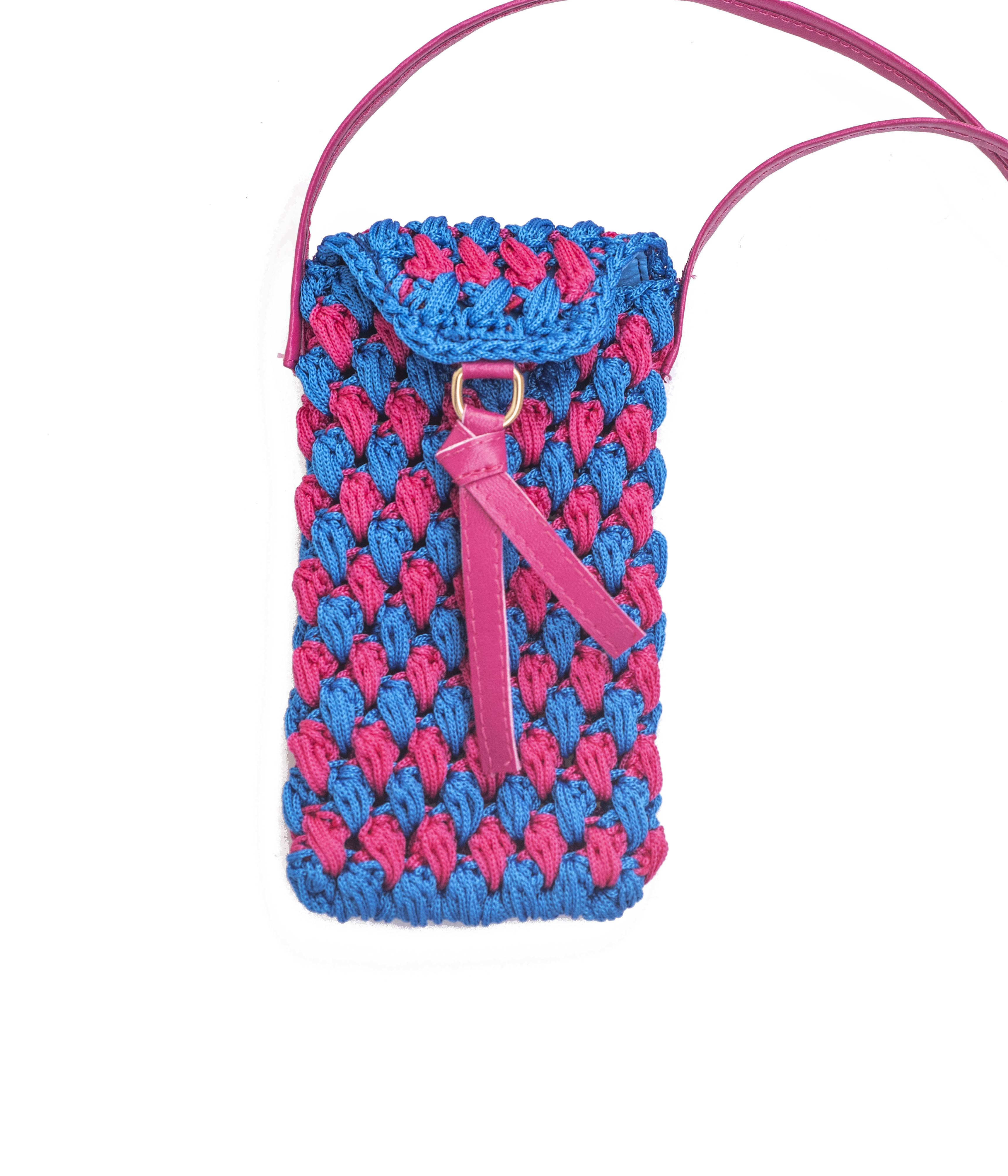 Kavshak Mesh Muster Stilvolle Beiläufige Kreuz Gurt Handy Tasche Tasche mit Magnet Verschluss