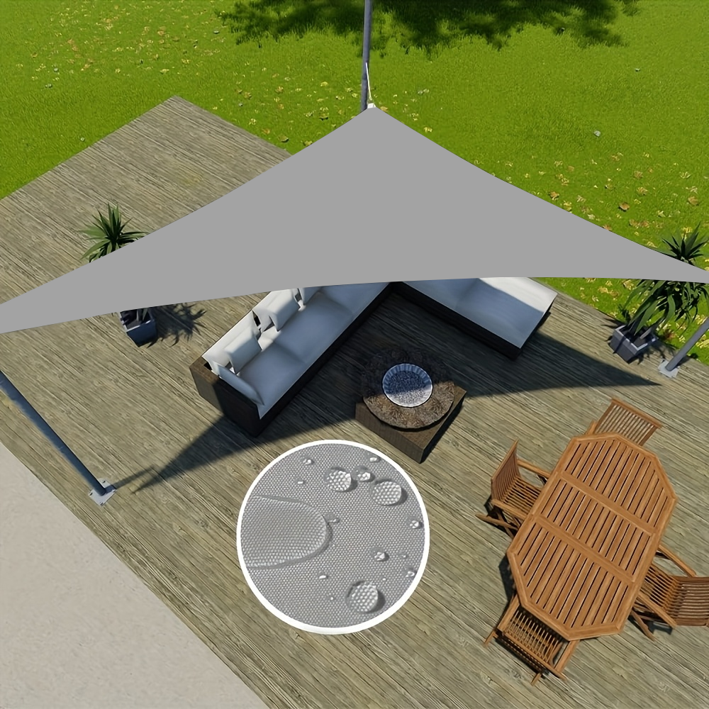 Multi-size Triangle Sun Shade Sail Waterproof Outdoor Garden Patio Party Sunscreen Awing Sun Canopy For Beach Camping Pool: 3*5M / Yellow