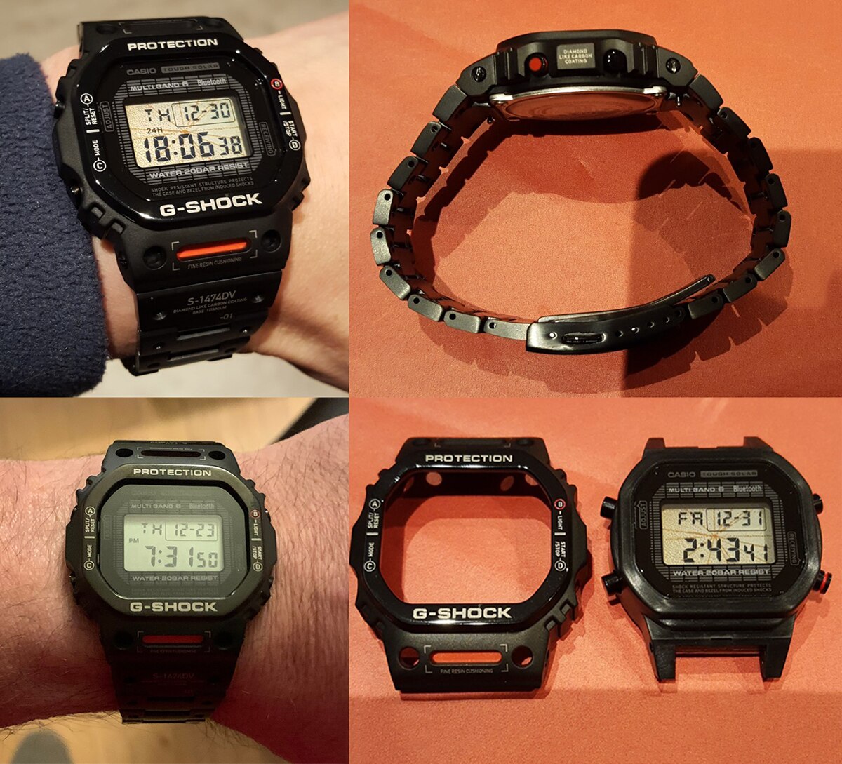 Watch Bezel Strap for Casio G-SHOCK DW5600 DW5610 GW-B5600 G5600E gwm5610 Mod Mecha Steel Titanium Watchband Case Accessories