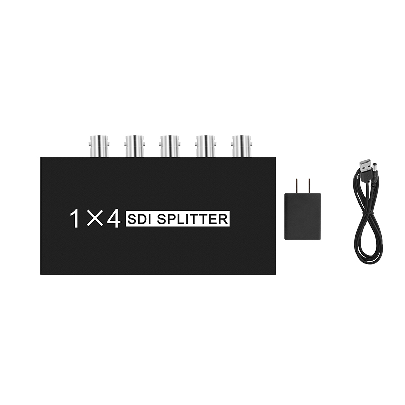 Sdi Splitter 1X4 Sdi Distributie Video Converter 4 Poort Ondersteuning Sd/Hd/3G-SDI 1080P Voor Camera Projector monitor Dvr Sdi Systeem: Rood
