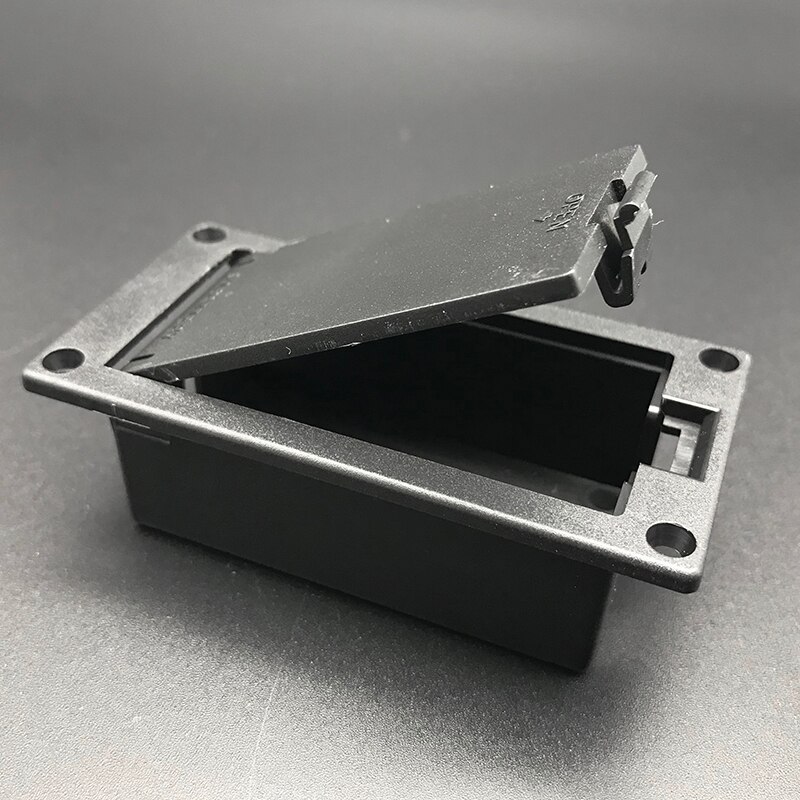 9V Battery Black Holder Case Box Compartment Cover Guitar Bass Pickup for Guitar Replacement: C