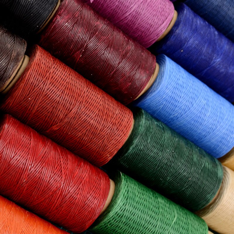 240M 150D Flat Sew Wax Line Handmade DIY For Leather 1MM Flat Waxed Sewing Nylon Thread Wax Nylon Thread Machine