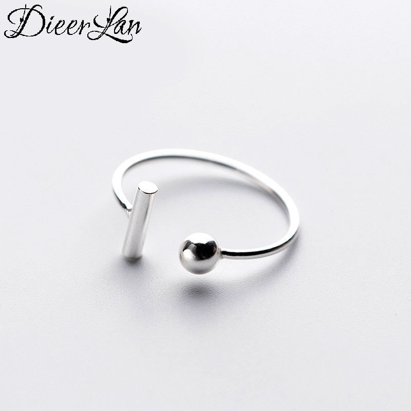 Nowy 925 szterling srebrna kula linie pierścienie dla kobiet regulowany rozmiar pierścienie moda biżuteria ślubna Anillos Mujer 2021