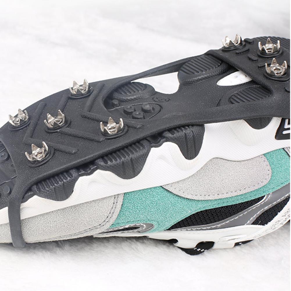 2Pcs 8-tooth Anti-Skid Ice Climbing Shoe Spikes Grip Snowshoes Covers Crampons Ice Climbing Shoe Spikes Grip Snowshoes Covers