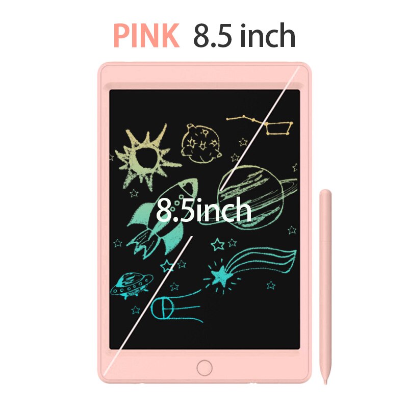 LCD Writing Tablet 8.5 Inch - E-writer Electronic Drawing Board Doodle Pad for Kids & Adults: Pink