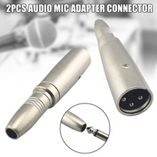 2 Pcs 6.5 Mm Female Naar 6.35 Mm Male Jack Audio Mic Adapter Connector Accessoires FKU66