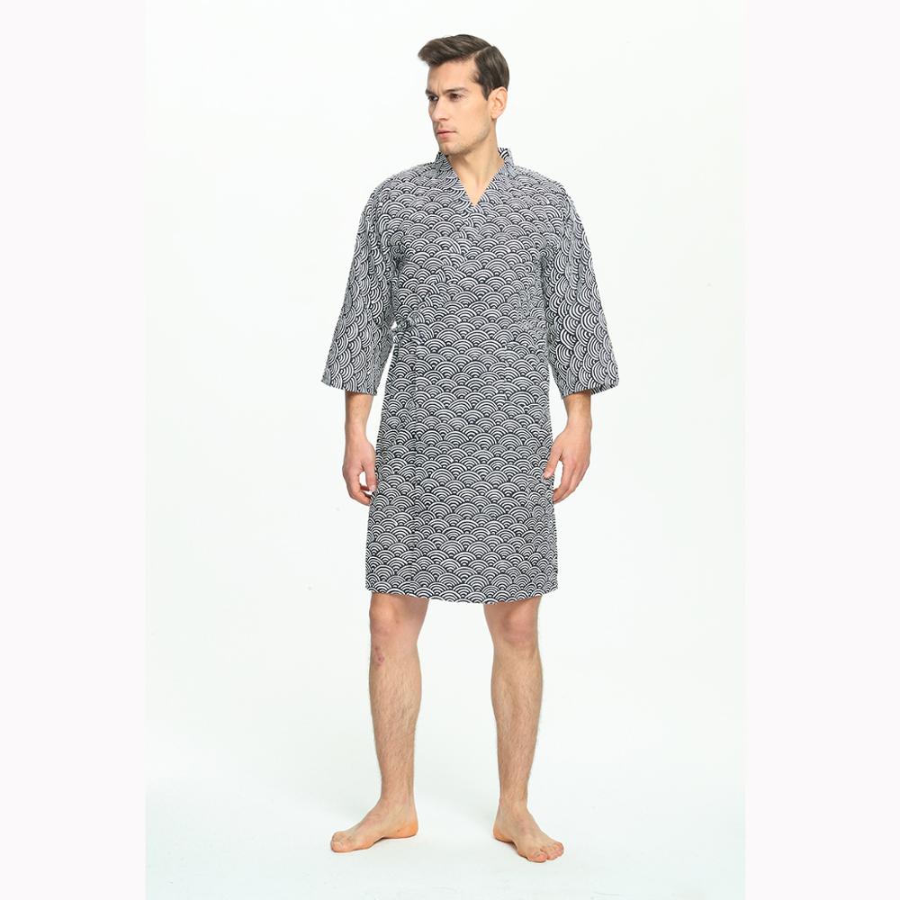 100%  bomull uformelle sovekåper mann kimono sommer komfortable yukata hjemmekåper mann hjemme klær til mann