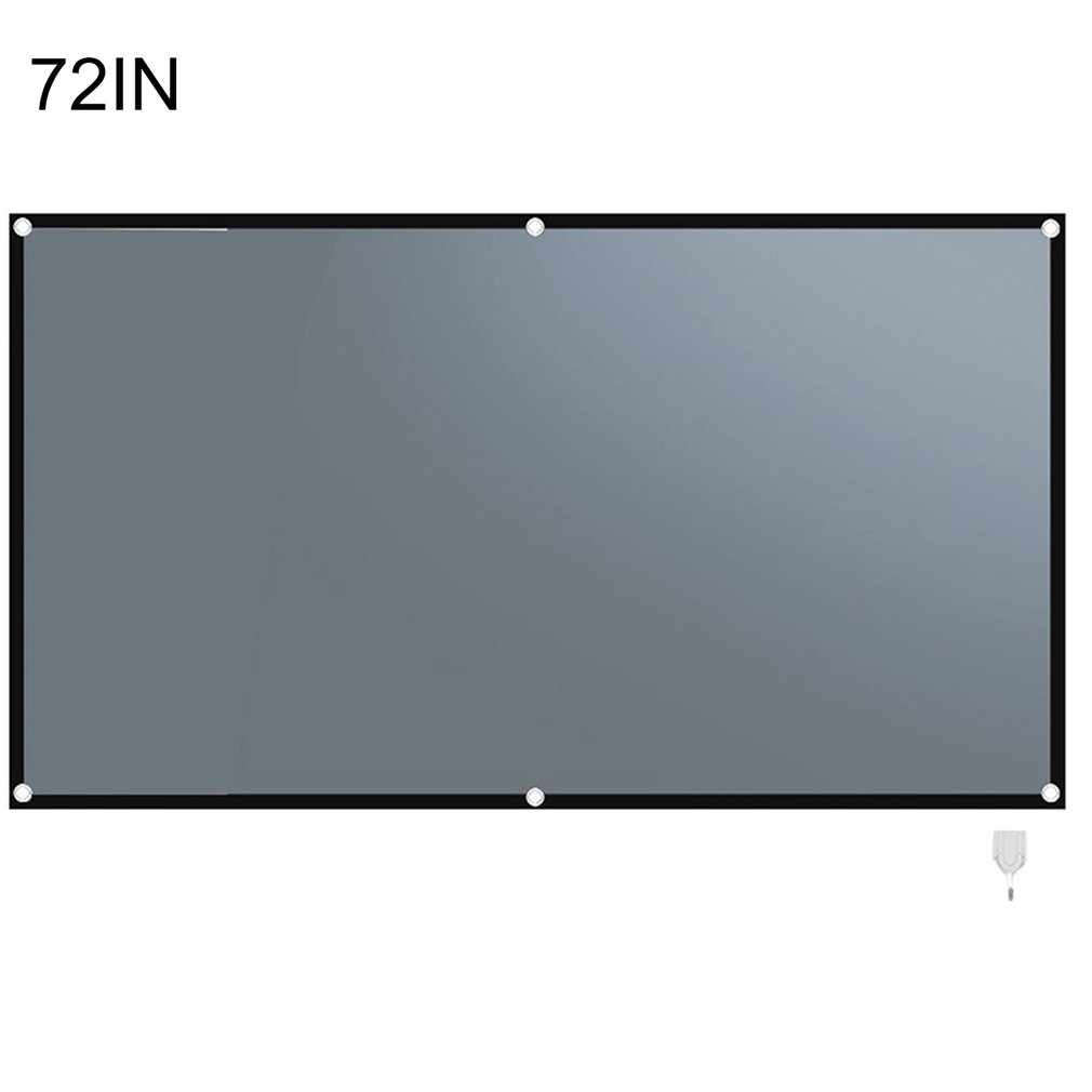 60/72/84/92/100/110/120/130/133 -zoll-projektionsleinwand, faltbar, metall, lichtundurchlässig, für zuhause, außenbereich, 3d
