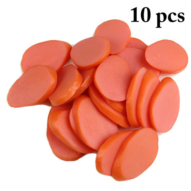 10 Uds. De salchichas artificiales de simulación de jamón salchicha en rodajas perro salchicha modelo comida de imitación modelo de rodaja