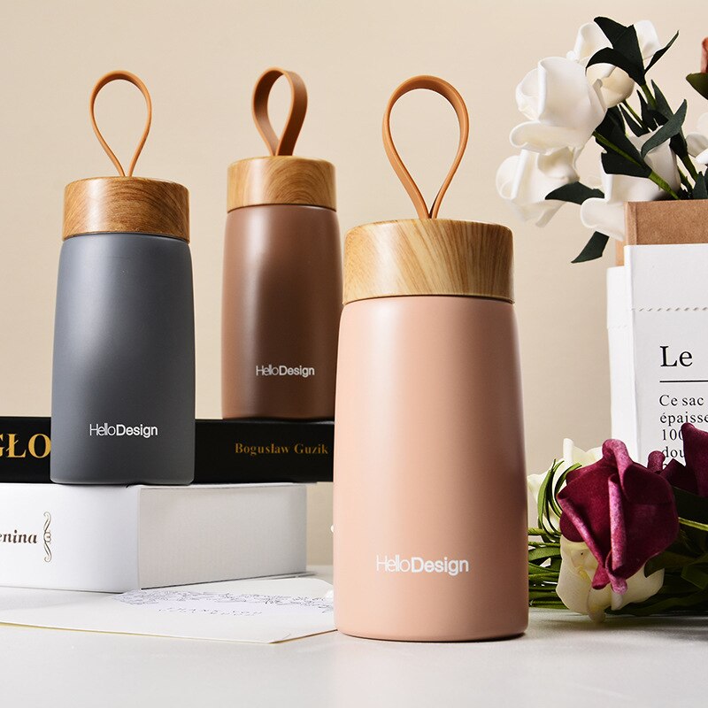 Liten 304 rustfritt stål termos krus kopp isolert vakuum kolbe reise kaffe krus kopp tumbler vann termosmug bærbar flaske