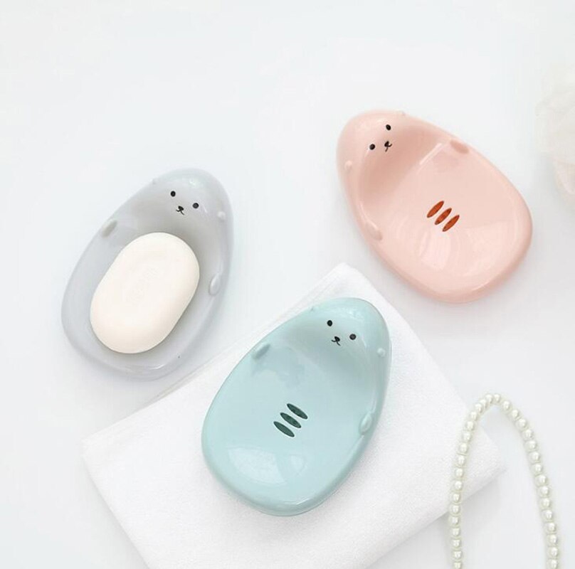 Słodki kreskówka kształt zwierząt mydelniczka odpływ łazienkowy mydelniczka dzieci zakochują się w kąpieli kuchnia akcesoria łazienkowe