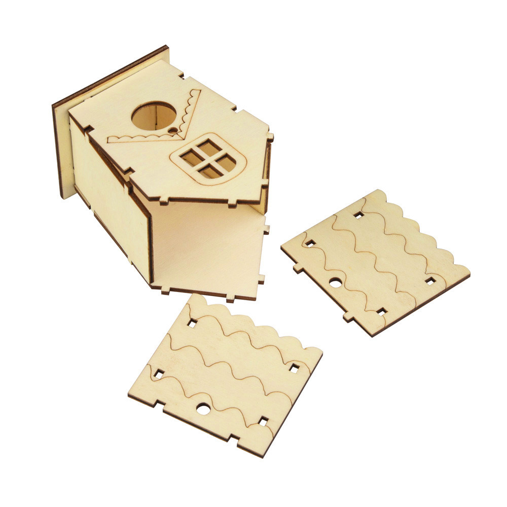 Portable Pet Birds DIY Nest House Outdoor Yard Gardening Handmade Bird House Wooden Box Home Decoration Supplies