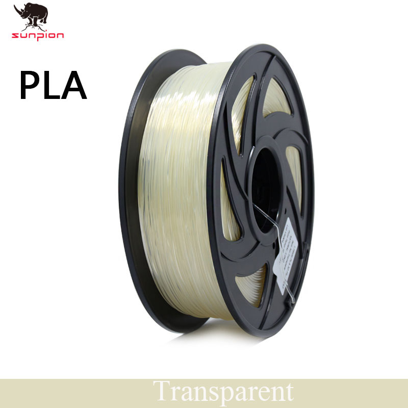 PLA 3D Printer Filament 1.75mm PLA 1.75 Filament 24 Colors White Dimensional Accuracy +/- 0.05 mm, 1kg / Spool: Transparent