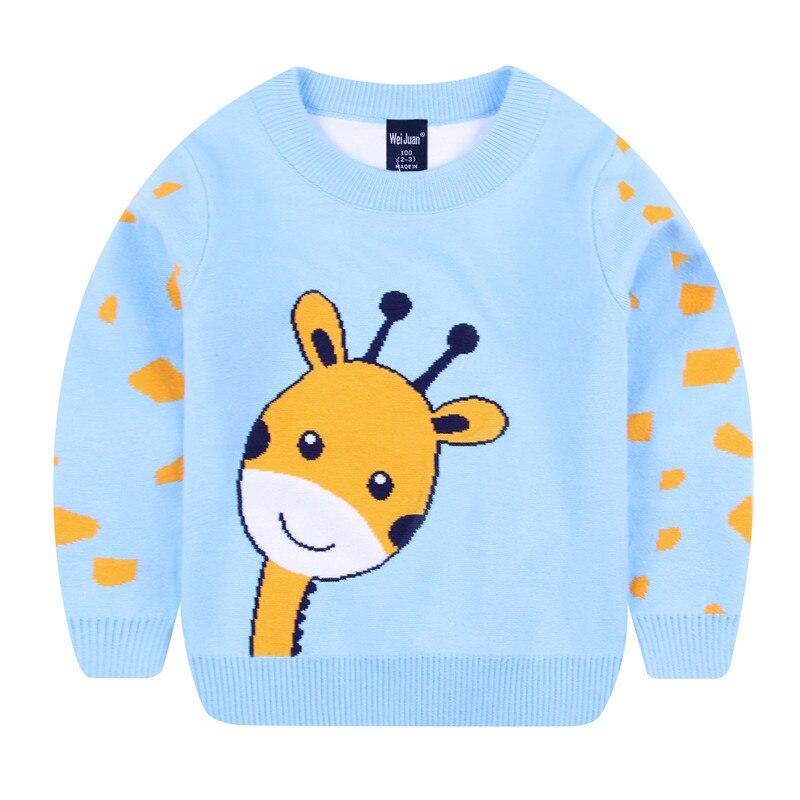 Baby Boy Cartoon Animal Pattern Pullover Cute Style Sweatshirt
