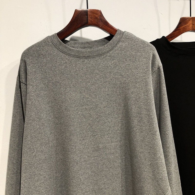 Herfst Winter Mode Effen Kleur Casual Lange Mouw T-Shirts Vrouwen Losse Elegante Halflange Pullovers Plus Fluwelen Warme Tops: XXXL / GRIJS