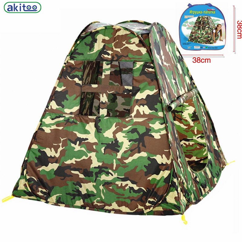 Little Army Kids Tent Casa Boy Play Tent Children Outdoor Toys Army Green Play house Teepee Foldable Sports Beach Tent