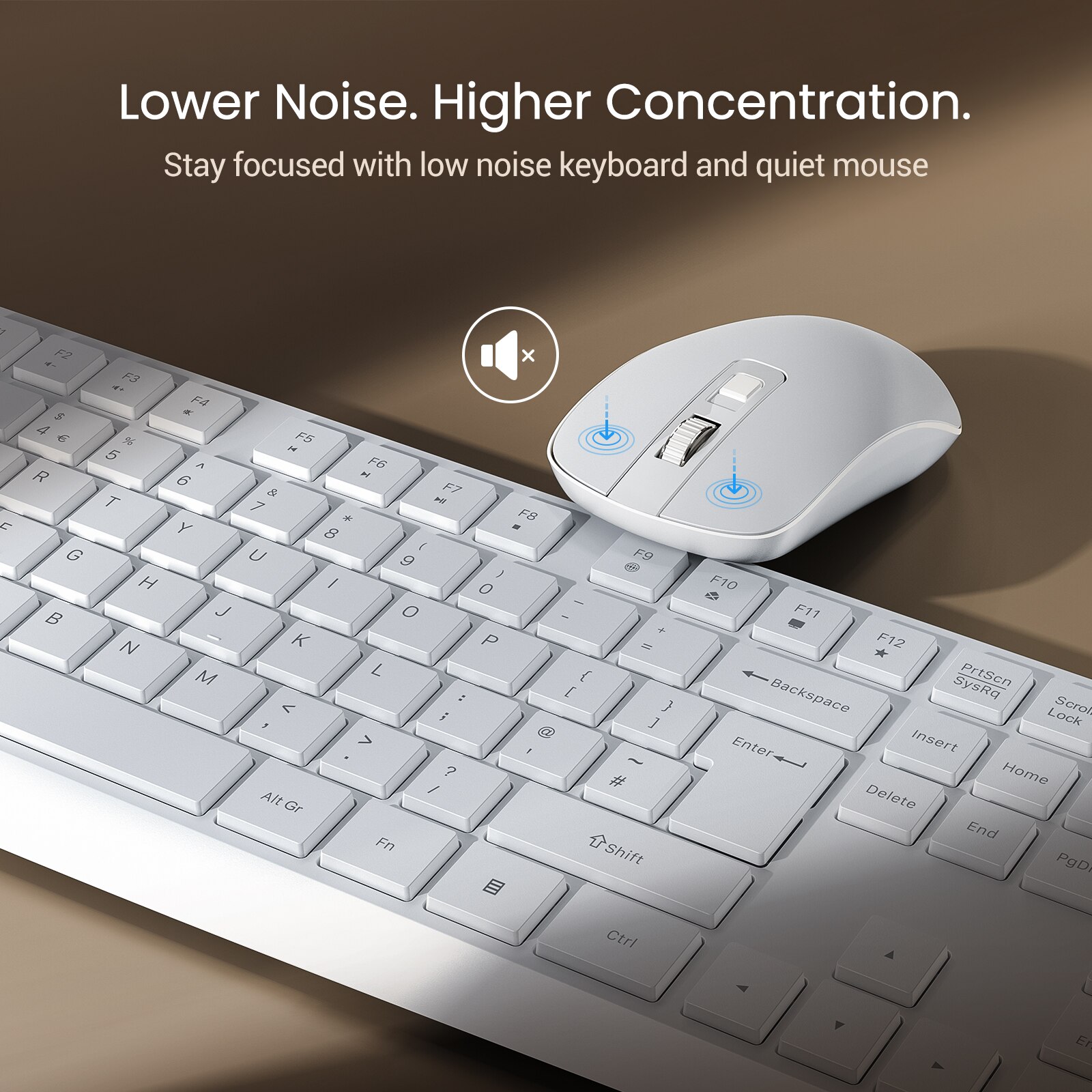 VicTsing PC230 2.4G Wireless Keyboard and Mouse 104 Keycaps Keyboard Mouse Combo Set For Notebook Laptop Mac Desktop PC Computer