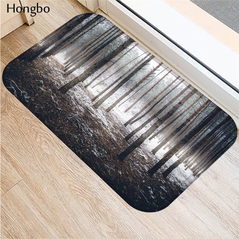 Hongbo modern stil skog landskap tryck mattor halkskydd golvmatta utomhus mattor ytterdörr mattor