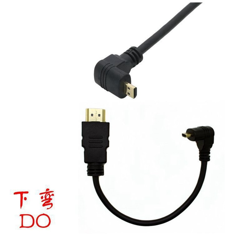 Micro HDMI Cable Up&Down Angled 90 Degree Micro HDMI to HDMI Cable for Digital camera and phones tablets 30cm
