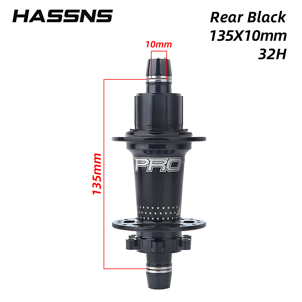 HASSNS Bujes de moto de cross 32 agujeros 135X10 100X15 Estructura HG de marcha única compatible con 8/9/10/11 velocidades