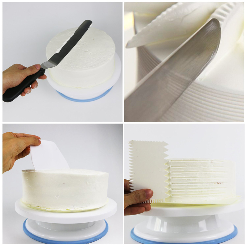 10 Inch Plastic Taart Draaitafel Diy Gebak Bakken Hulpmiddel Cake Stand Cake Turntable Roterende Cake Decorating Bakken Tool