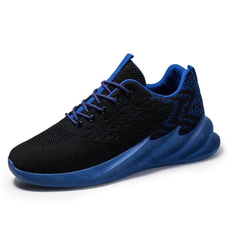 Baskets pour Jogging en maille respirante pour homme, chaussures squelette, collection décontracté, collection à lacets: Bleu / 10