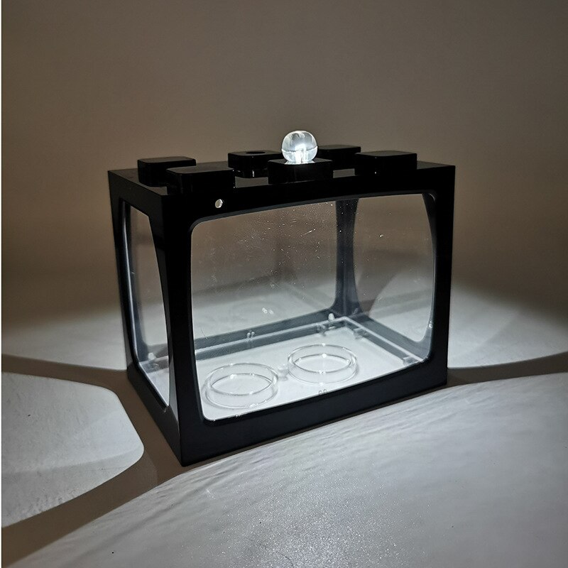Betta – petit Aquarium de poissons, Type batterie légère, fournitures d&#39;aquarium: BK