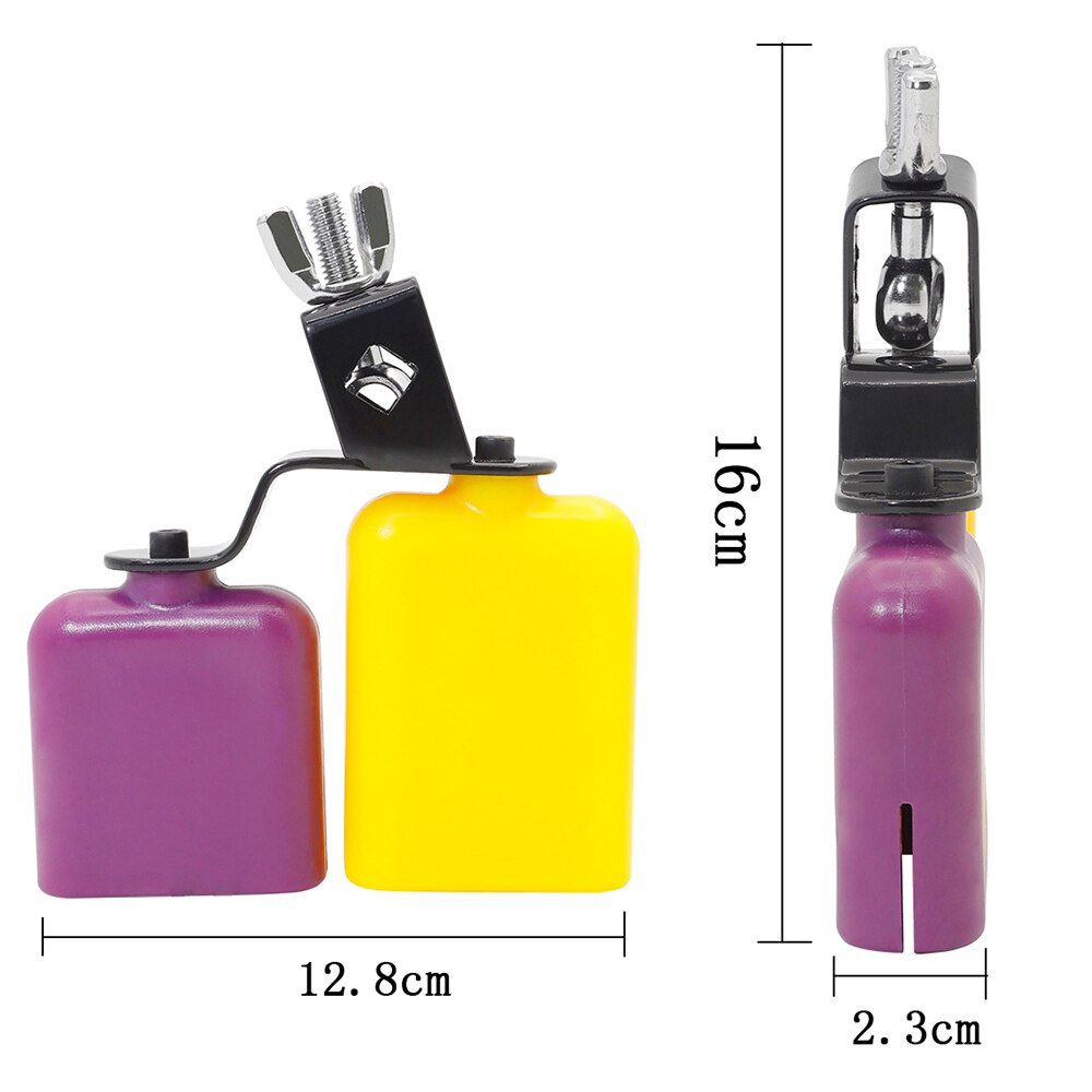 Cencerro Bicolor para juego de batería tonos altos y bajos accesorios de instrumentos de percusión de tamaño midio