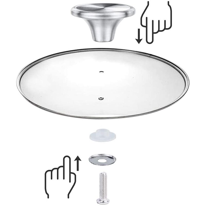 2Stck Niederländisch Ofen Knopf Edelstahl Topf Deckel Ersatz Knopf für Le Creuset für Aldi für Hütte Knopf Topf deckel Griff