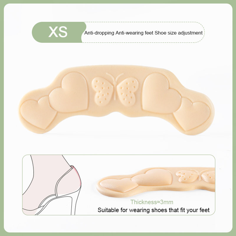 Hak Protector Hoge Hakken Hak Stickers Sandalen Voor Vrouwen Mannen Anti Slip Hak Kussens Antislip Schoen Backs Inserts pads Voetverzorging: Beige