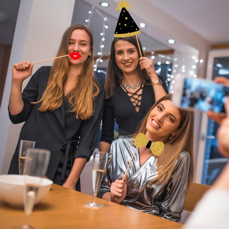 27PCS Photo Booth Prop Traditional Chinese Style Party Booth Props For Year Photography Props Party Accessories