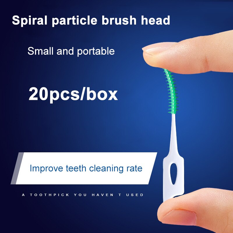 Cepillo Interdental de silicona hilo Dental de 20 piezas palillo de dientes yu-home