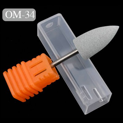 Fresa para máquina de manicura, brocas de silicona para uñas, accesorios para amoladora de uñas: OM34