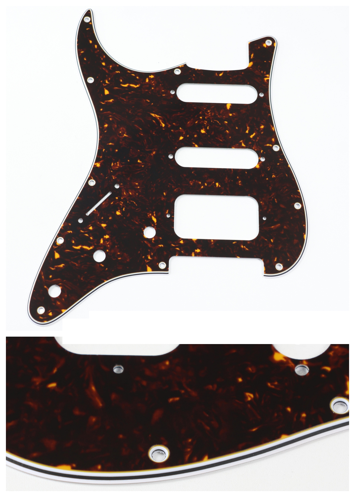 Gitardeler - for usa\mexico fd venstrehendt stratocaster 72 ' 11 skruehull standard humbucker hss gitar plekterbrett skrapeplate: Svart