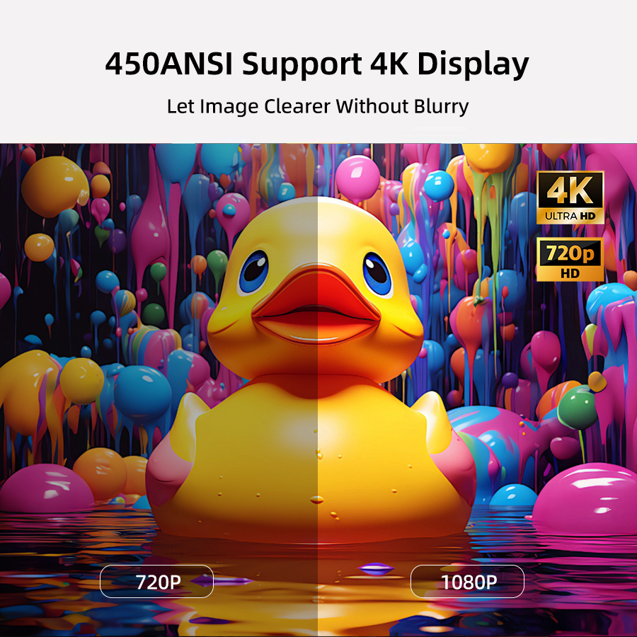 HUASHIJIE Projector 4K Android 11 Dual Wifi6 260ANSI Allwinner H713 BT5.0 1280*1080P Cinema Outdoor Portable Projetor