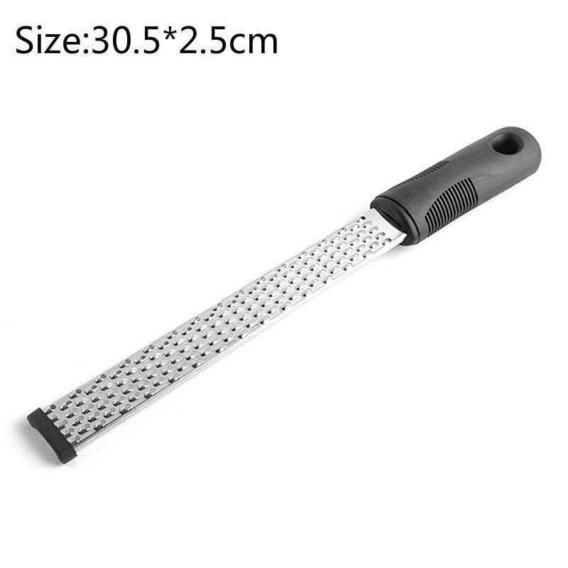 Kaasrasp Handheld Rvs Zester Voor Keuken Gadgets Nootmuskaat Aardappel Gember Knoflook Groente Chocolade Boter Rasp: Black