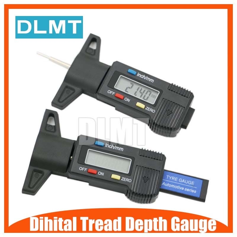 Digitale dieptemeter schuifmaat profieldiepte gauge 0-25.4mm LCD Tyre tread gauge Voor Auto Tire Measurer Tool remklauw