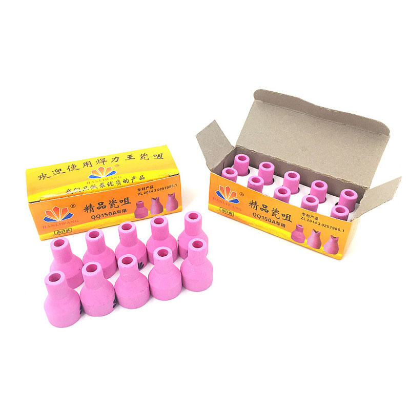 QQ150A Argon Tig Welding Torch Accessories Thickened Porcelain Nozzle Ceramic Alumina Nozzle Cups 6*30mm 9*30mm Rework Nozzle