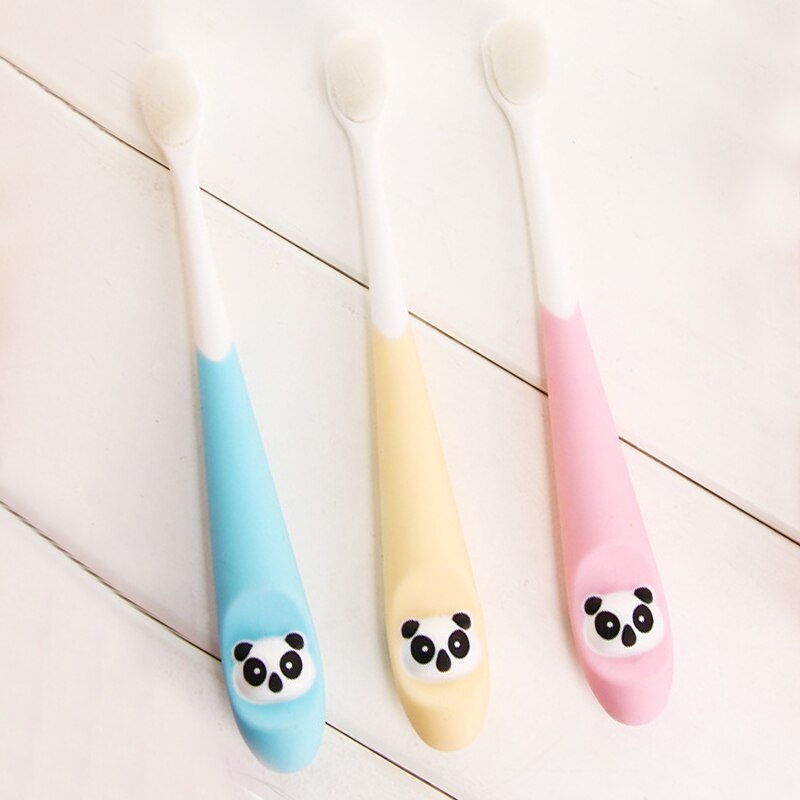1 cepillo de dientes para niños, pelo suave, para bebés, hombres y mujeres, bonito cepillo de dientes peludo de dibujo animado de cabeza pequeña y suave, 1-6 años