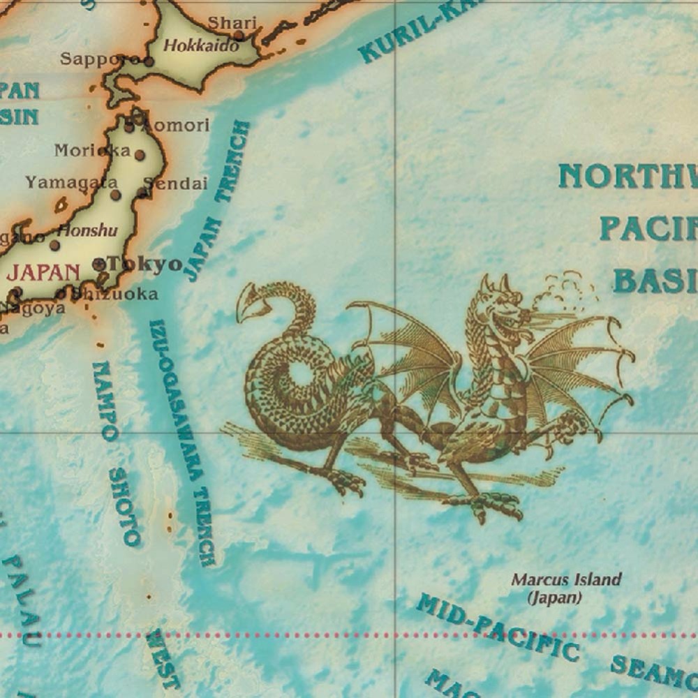 E04 Klassieke Retro Kraft-Papier Zeilen Voyage World Map voor School en Kantoor 70.5x35.5 cm